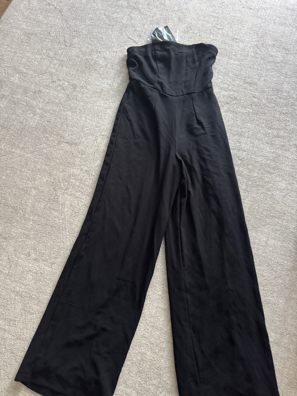 wild fable Black Strapless Wide-Leg Jumpsuit